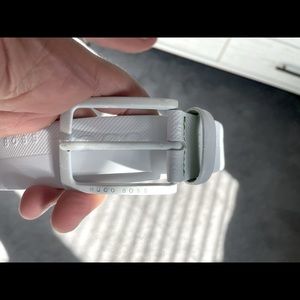 White Hugo Boss Belt